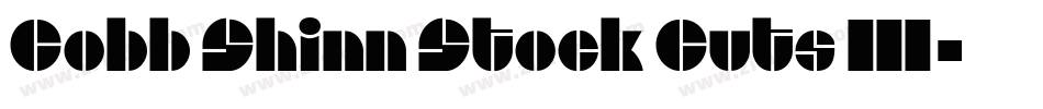 Cobb Shinn Stock Cuts III字体转换